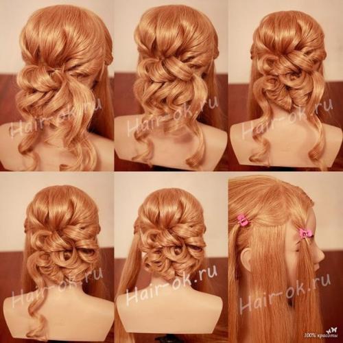 Красивая прическа с маленькой диадемой. 06 Красивая прическа с маленькой диадемой. 06