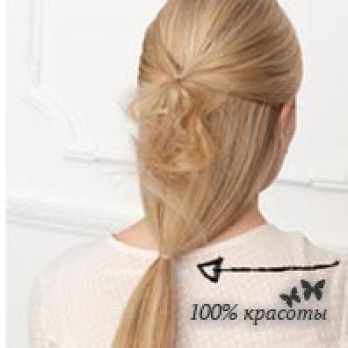 Урок создания супер простой прически с красивым пучком из волос. 04 Урок создания супер простой прически с красивым пучком из волос. 04