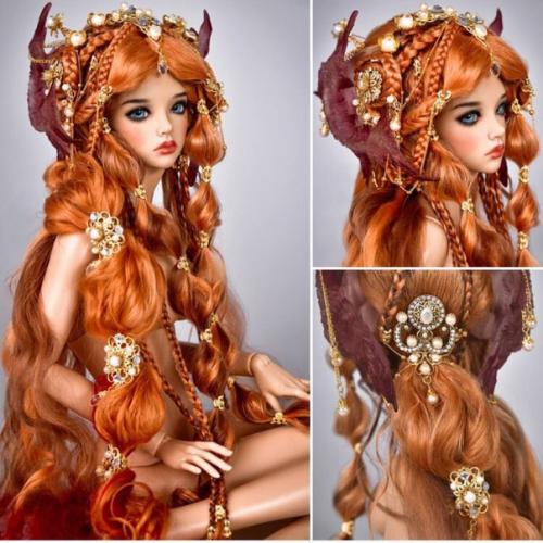 Невероятной красоты парики для кукол БЖД от: Amadizstudio. 06