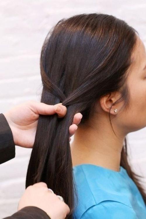 Пошаговый урок простой и красивой прически? 07