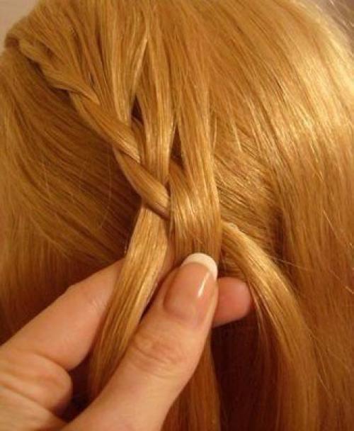 Ажурная прическа. Укладка из трех слоев состоит. 05