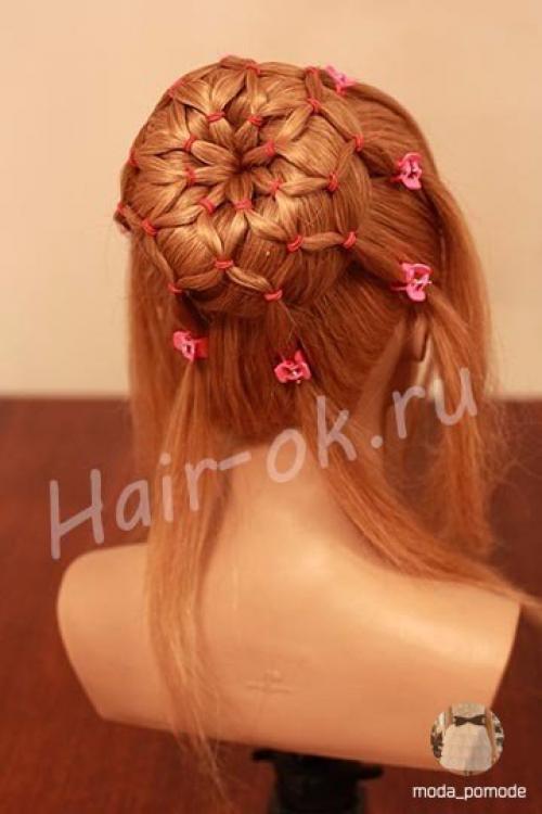 Шикарная прическа с резиночками? 07