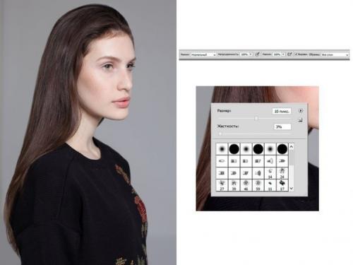 Ретушь волос.  Ретушь волос имеет огромное значение в Beauty и Fashion съемке, поскольку каждая деталь должна быть идеальна. 01