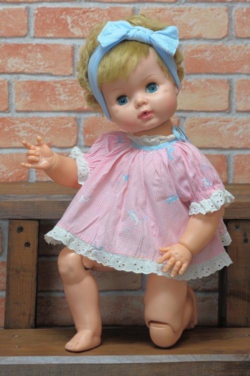 Uneeda Baby Dollikin Doll Posable Multi - Jointed Baby Doll 21 дюйм, начало 60 х. 05
