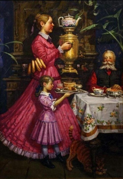 Репродукция картины александра Матрешина Масленица. 01