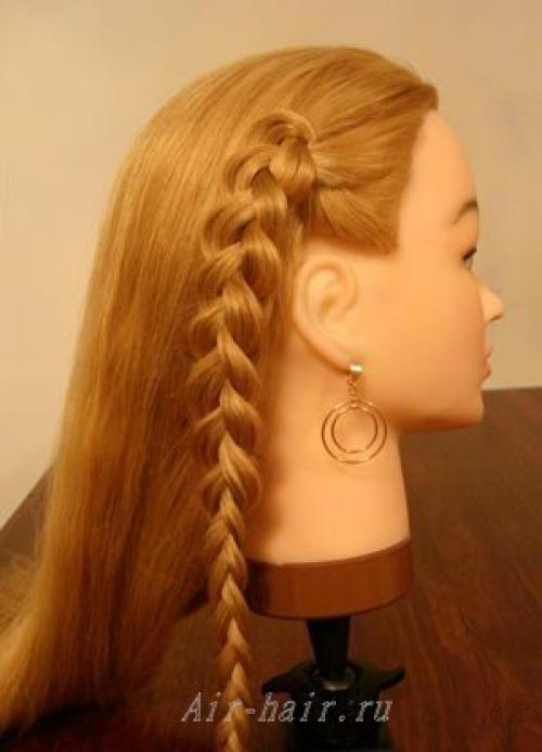 Фото прически с цветком. 02