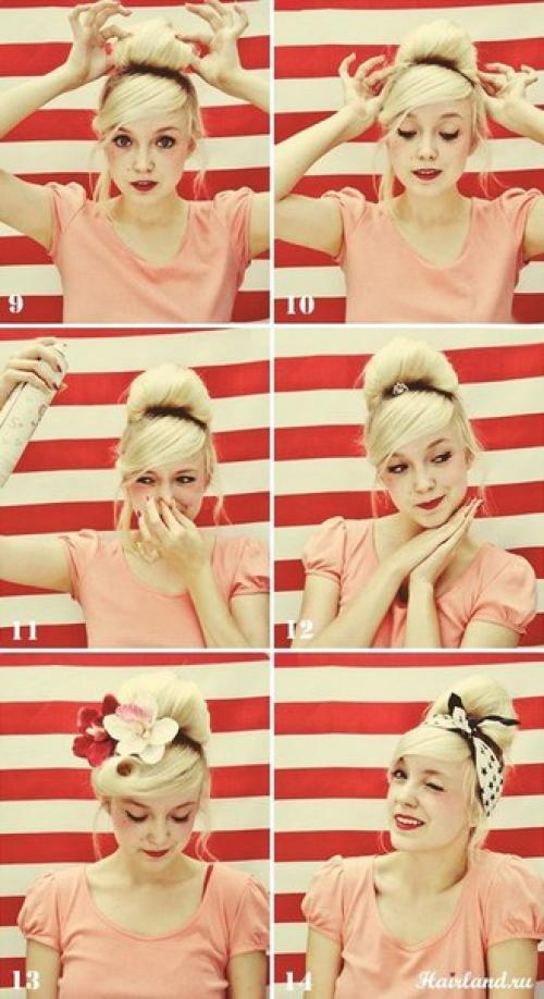 Ретро прическа. Как сделать прическу на длинные волосы: 01 Ретро прическа. Как сделать прическу на длинные волосы: 01