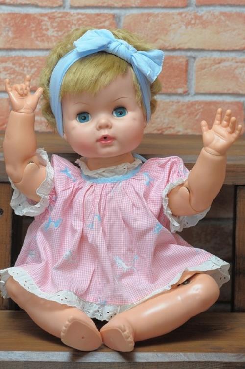 Uneeda Baby Dollikin Doll Posable Multi - Jointed Baby Doll 21 дюйм, начало 60 х. 01