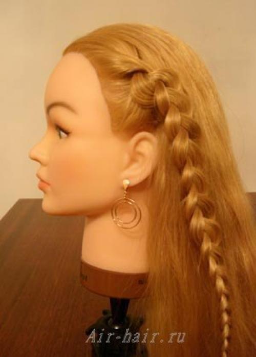 Фото прически с цветком. 03