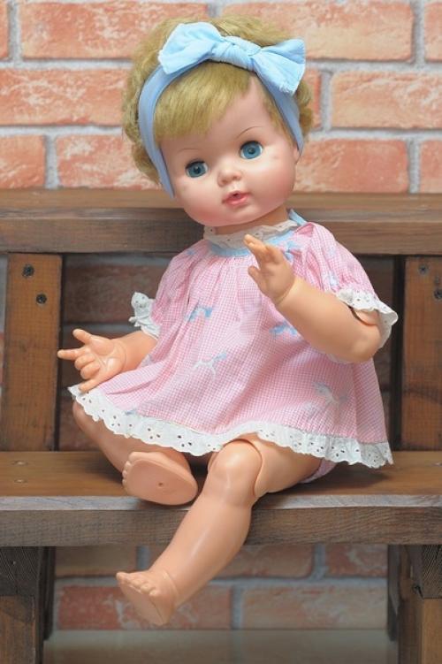 Uneeda Baby Dollikin Doll Posable Multi - Jointed Baby Doll 21 дюйм, начало 60 х. 02