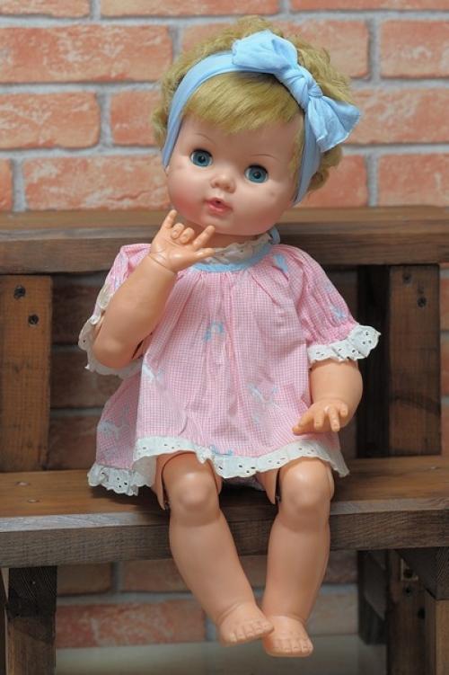 Uneeda Baby Dollikin Doll Posable Multi - Jointed Baby Doll 21 дюйм, начало 60 х. 04