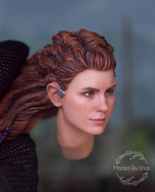 Кастом перерисовка двух голов от статуй Элой из игры Horizon. 04