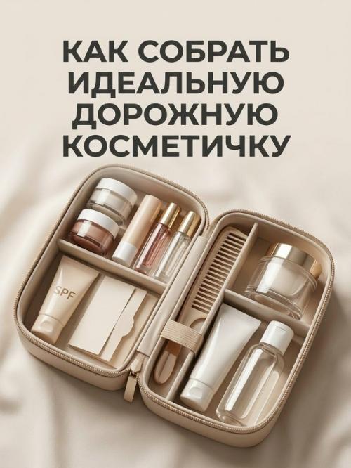 Хорошо собранная косметичка в дорогу помогает не брать лишнего и при этом быстро привести себя в порядок в любой ситуации.