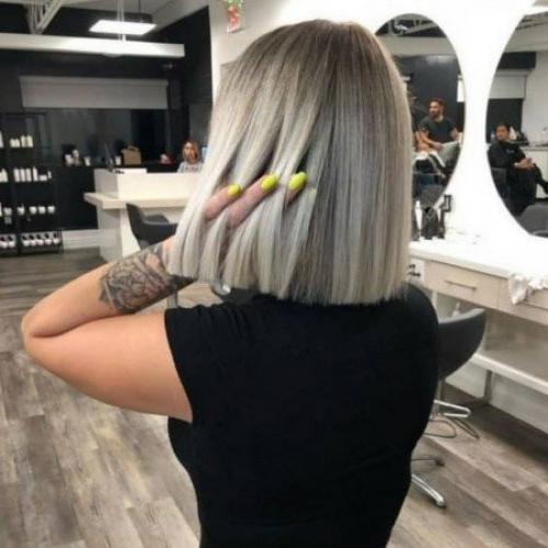 Современное каре может быть с челкой или без нее. 03