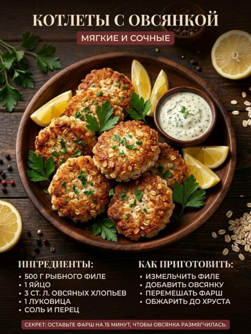 Рыбные котлеты можно сделать намного вкуснее и сочнее, если добавить несколько простых ингредиентов. 02