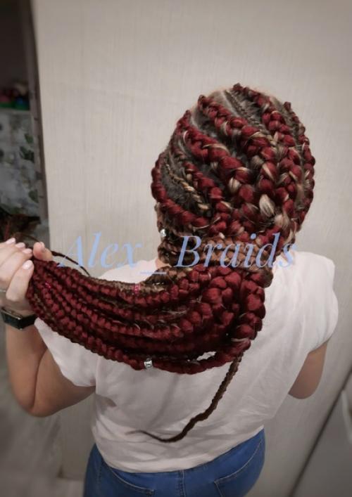 Сфинкс + афрокосы. * * готовая причёска до тех пор, пока не отрастут ваши корни. 01