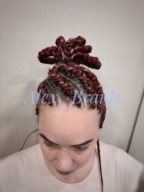 Сфинкс + афрокосы. * * готовая причёска до тех пор, пока не отрастут ваши корни. 02