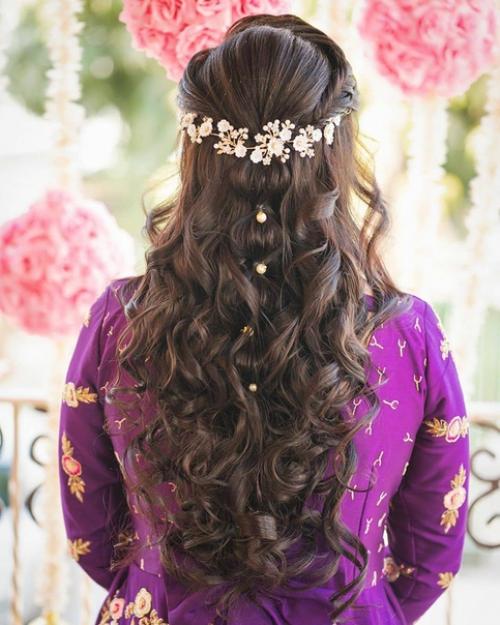 Прически на индийскую свадьбу для невесты. 05