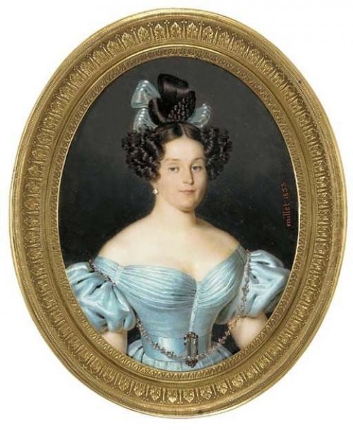 Прически с косами в 1830-х. в то время из кос делали совершенно невероятные конструкции. 09