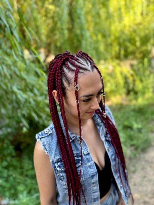 Брейды в хвост из кос. 02