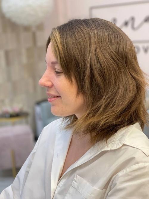 Ранее моя гостья носила очень короткую стрижку, которая подчеркивала ее смелый и немного дерзкий образ. 04