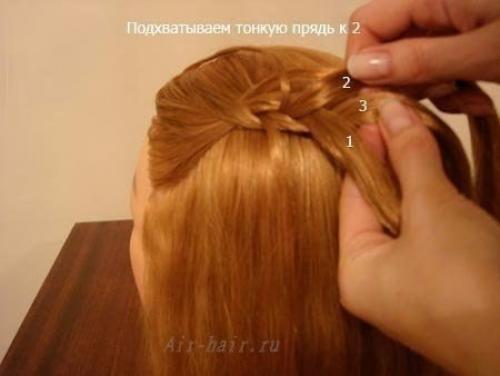 Ажурная коса с вытянутыми прядями? 06