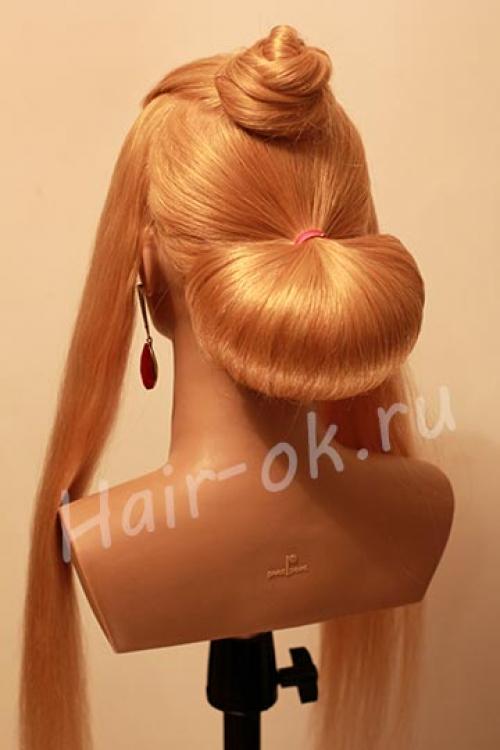 Урок шикарной вечерней прически с бантом. 01