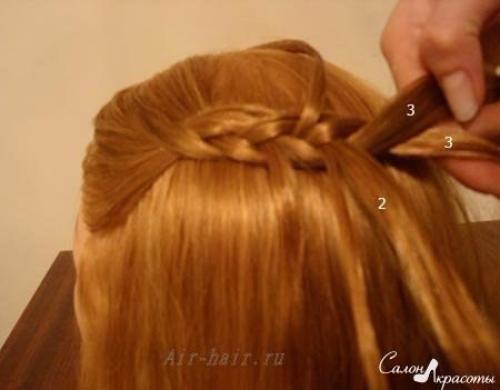 Ажурная коса с вытянутыми прядями? 07