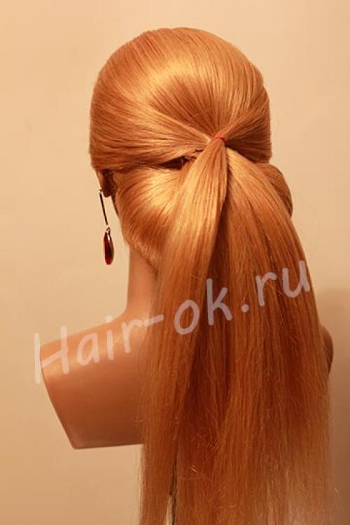 Урок шикарной вечерней прически с бантом. 03