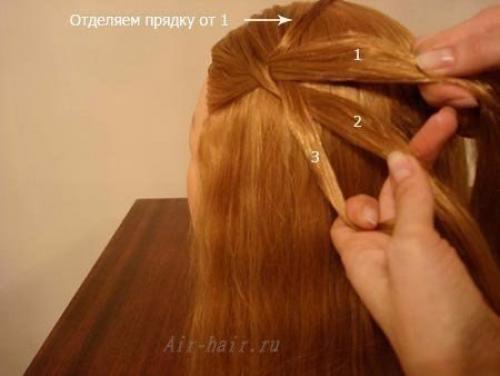 Ажурная коса с вытянутыми прядями? 03