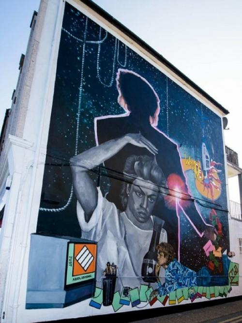 Уличная фреска в честь Джорджа Майкла появилась на одном из домов Лондона. 01 Уличная фреска в честь Джорджа Майкла появилась на одном из домов Лондона. 01