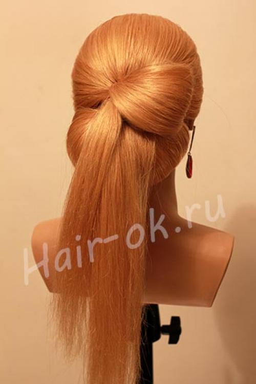 Урок шикарной вечерней прически с бантом. 06