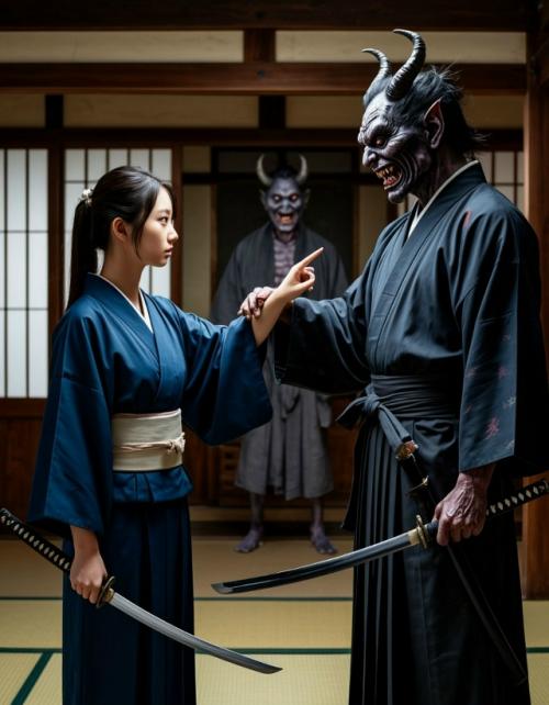 Кейко * поправила амигасу *, и вздохнув, неспешно продолжила свой путь среди бесконечных квадратов рисовых полей. 07