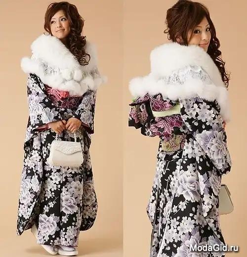 Часть 4. в 16-17 веках в моду входит кимоно с длинным шлейфом и множеством слоев, что значительно ограничивало женщину в движениях. 05