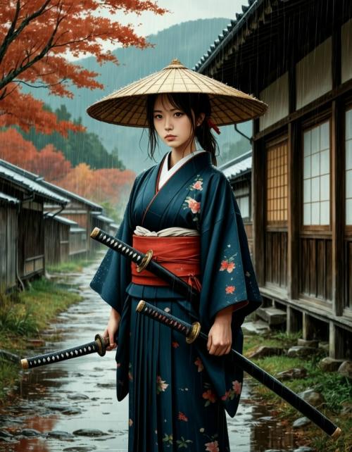 Кейко * поправила амигасу *, и вздохнув, неспешно продолжила свой путь среди бесконечных квадратов рисовых полей. 01