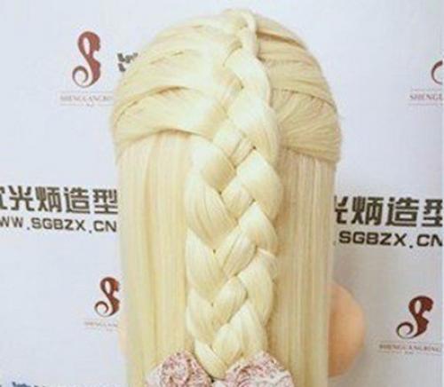 Коса на полураспущенные волосы! 08