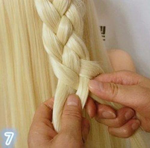 Коса на полураспущенные волосы! 07