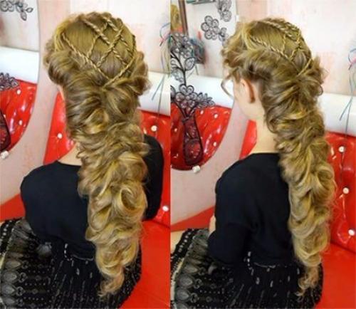 Пушистая прическа на праздник. 01 Пушистая прическа на праздник. 01