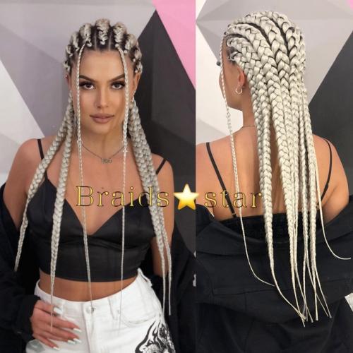 Примеры причесок с канекалоном, которые отлично дополнят ваш новогодний образ на корпоратив или фотосессию. 08