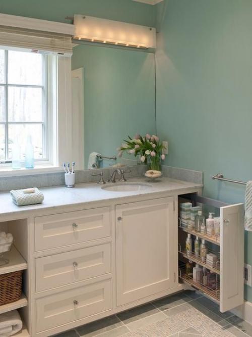 Как сделать ванную удобнее: 7 примеров размещения ящиков под раковиной. 03