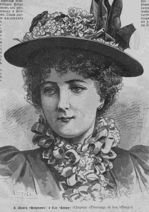 Очаровательные дамские шляпки из журнала Вестник Моды за 1895 год. 05 Очаровательные дамские шляпки из журнала Вестник Моды за 1895 год. 05