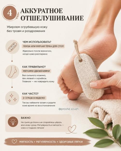 Сухие и жесткие пятки - проблема, с которой сталкиваются многие. 03