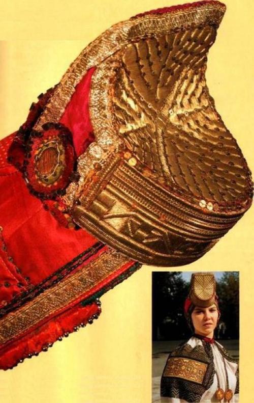 Выкройка сороки головного убора. Женский головной убор - сорока.