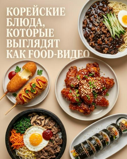 Острые соусы, тянущийся сыр и корейские блюда, которые выглядят как кадр из дорогого Food - видео.

