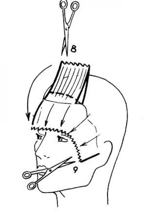 Стрижка гаврош схема выполнения