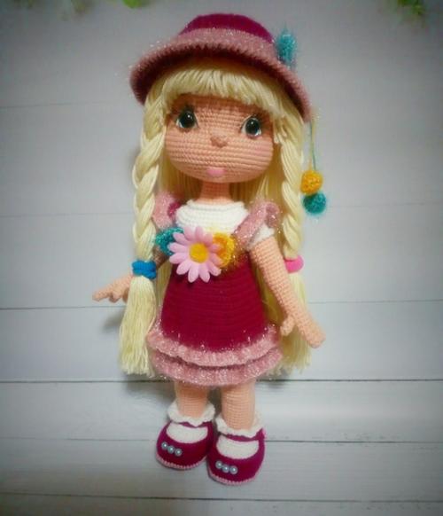 Куколка, Анечка, ждет маленькую девочку, чтобы подружиться с ней, играть, ходить на прогулки, ведь у нее такое нарядное платьице и шляпка! 02