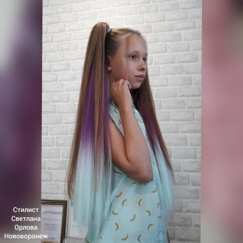 Интереснее всего канекалон смотрится в сочетании несложных причесок это хвостики, косы, гульки и т. д. 03