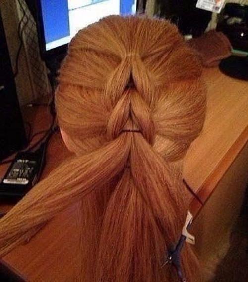 Шикарная прическа на резиночках: быстро и красиво. 04