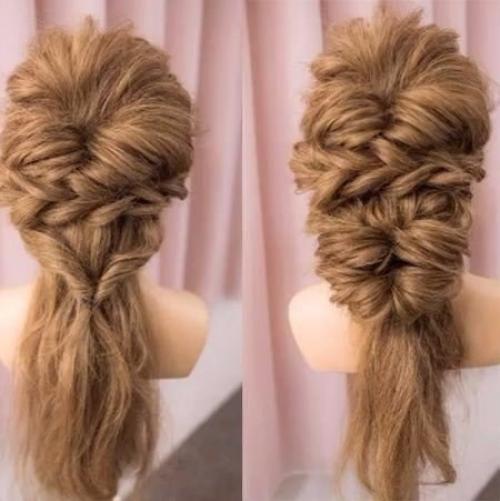 Вечерняя прическа на длинные волосы? 04