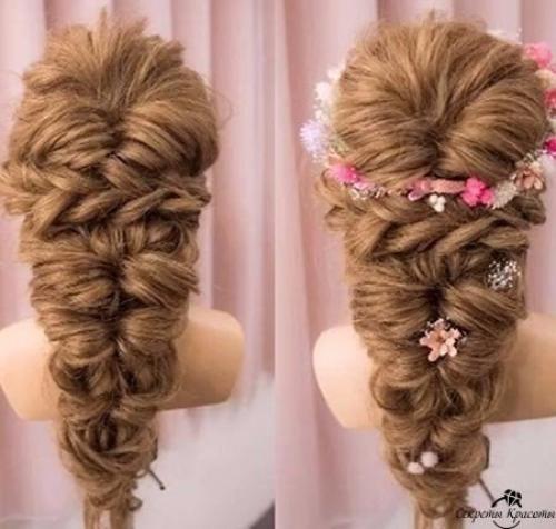 Вечерняя прическа на длинные волосы? 06